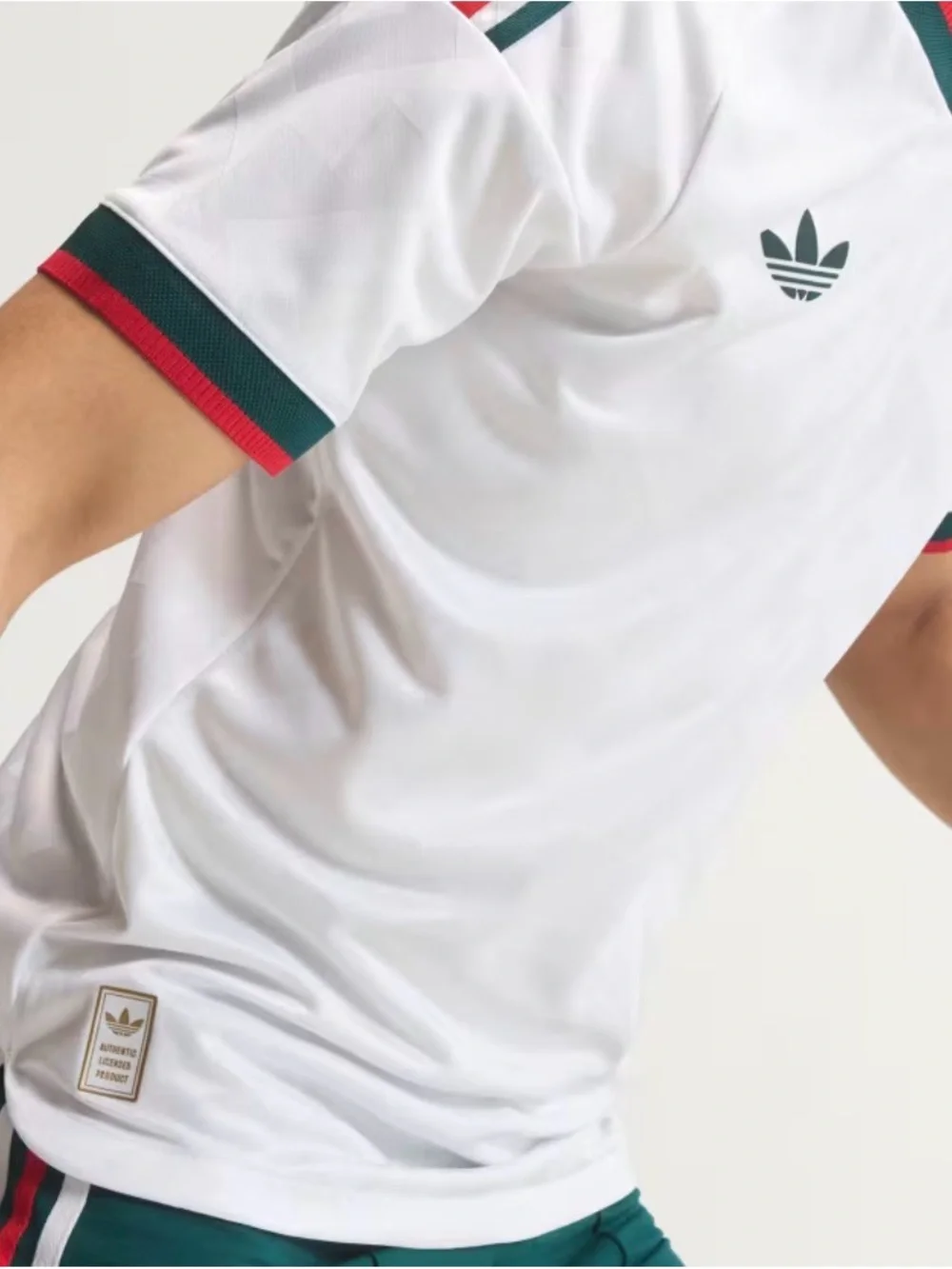 Authentic adidas White Mexico National Team Football Jersey with GreenRed Trim